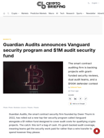 Guardian Audits announces Vanguard security program and $1M audit security fund