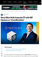 Barry Silbert Calls Grayscale ETF with XRP Exposure 'Groundbreaking'