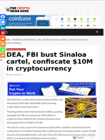 DEA, FBI bust Sinaloa cartel, confiscate $10M in cryptocurrency - The Crypto News Wire