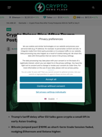 Crypto Prices Rise After Trump Postpones 50% EU Tariff to July 9 - Crypto News Flash