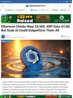 Ethereum Climbs Near $4,900, XRP Eyes $3.80, But Ozak AI Could Outperform Them All