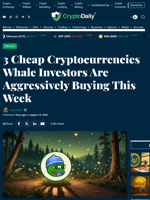 3 Cheap Cryptocurrencies Whale Investors Are Aggressively Buying This Week - Crypto Daily
