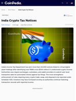 India Crypto Tax Notices