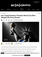 Iran-Linked Hackers Threaten World Cup After Alleged FBI Drone Breach