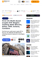 First US Multi-Asset Crypto ETF Begins Trading With Bitcoin, Ether, XRP, Solana, Cardano – Featured Bitcoin News