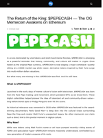 The Return of the King: $PEPECASH — The OG Memecoin Awakens on Ethereum - Visionary Financial