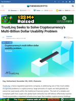 TrustLinq Seeks to Solve Cryptocurrency’s Multi-Billion Dollar Usability Problem - TheNewsCrypto