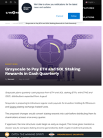 Grayscale ETH & SOL ETF Cash Payouts