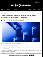 Oil Drops Nearly 20% in a Month on Iran Peace Hopes — but 4 Datasets Disagree