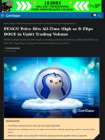 PENGU Price Hits All‑Time High as It Flips DOGE in Upbit Trading Volume