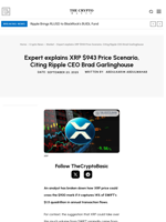 Expert explains XRP $943 Price Scenario, Citing Ripple CEO Brad Garlinghouse