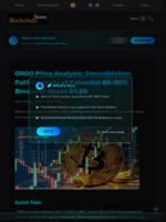 ONDO Price Analysis: Consolidation Pattern Hints at Potential 40-50% Breakout Above $1.20 - Blockchain.News