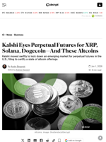 Kalshi Eyes Perpetual Futures for XRP, Solana, Dogecoin—And These Altcoins - Decrypt