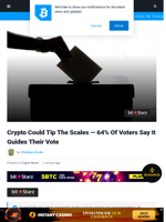 Crypto Could Tip the Scales — 65% of Voters Say it Guides Their Vote