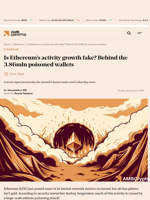 Is Ethereum's activity growth fake? Behind the 3.86mln poisoned wallets - AMBCrypto
