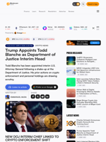 Trump Appoints Todd Blanche as Department of Justice Interim Head – Crypto News Bitcoin News