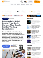 Polymarket: Nobel Peace Prize Dark Horse's Rise Sparks Insider Trading Speculation – Crypto News Bitcoin News