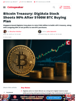 DigiAsia Stock Soars 90% After $100M Bitcoin Treasury Plan