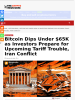Bitcoin Dips Under $65K as Investors Prepare for Upcoming Tariff Trouble, Iran Conflict - The Crypto News Wire