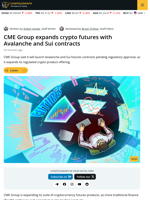 CME Group to Launch Avalanche and Sui Futures Contracts