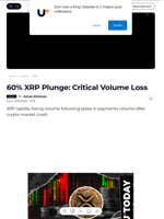 60% XRP Plunge: Critical Volume Loss - U.Today