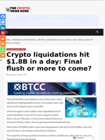 Crypto liquidations hit $1.8B in a day: Final flush or more to come? - The Crypto News Wire