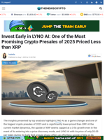 Invest Early in LYNO AI: One of the Most Promising Crypto Presales of 2025 Priced Less than XRP