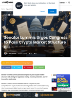 Senator Lummis Urges Congress to Pass Crypto Market
Structure Bill