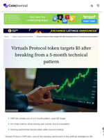 Virtuals Protocol token targets $5 after breaking from a 5-month technical pattern - CoinJournal