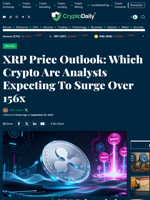 XRP Price Outlook: Which Crypto Are Analysts Expecting To Surge Over 156x - Crypto Daily