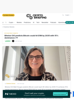 Bitwise CIO predicts Bitcoin could hit $1M by 2035 with 15% dominance: FT