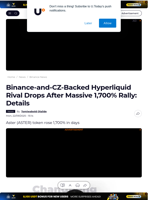 Binance-and-CZ-Backed Hyperliquid Rival Drops After Massive 1,700% Rally: Details - U.Today