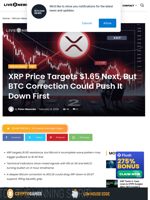 XRP Price Targets $1.65 Next, But BTC Correction Could Push It Down First | Live Bitcoin News