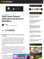 ViaBTC Unveils Enhanced Collateralized Loan Service for Global Miners