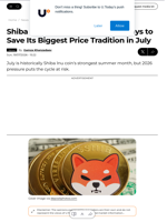 Shiba Inu (SHIB) Has Exactly 12 Days to Save Its Biggest Price Tradition in July - U.Today