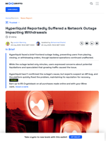 Hyperliquid Outage Causes Community Panic Despite Quick Fix