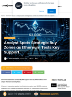 Analyst Spots Strategic Buy Zones as Ethereum Tests Key Support | Live Bitcoin News