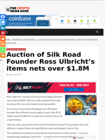 Auction of Silk Road Founder Ross Ulbricht’s items nets over $1.8M - The Crypto News Wire