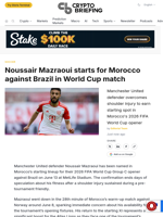 Noussair Mazraoui starts for Morocco against Brazil in World Cup match