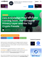Zero Knowledge Proof Whitelist Coming Soon: The Universal Privacy Layer and the Top Crypto Presale | Live Bitcoin News