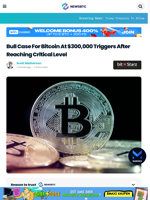 Bull Case For Bitcoin At $300,000 Triggers After Reaching Critical Level