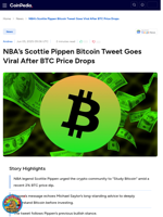 NBA’s Scottie Pippen Bitcoin Tweet Goes Viral After BTC Price Drops