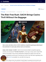 The Risk-Free Rush: SACHI Brings Casino Thrill Without the Baggage
