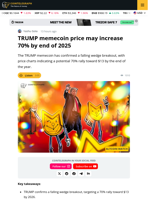 TRUMP Memecoin May Surge 70% By the End of 2025