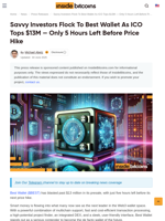 Traders Flock To Best Wallet As ICO Tops $13M — 5 Hours Left