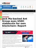 Jack Ma-backed Ant Group eyes USDC stablecoin for own blockchain: Report - The Crypto News Wire