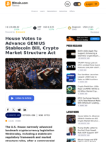 House Votes to Advance GENIUS Stablecoin Bill, Crypto Market Structure Act – News Bytes Bitcoin News