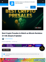 Best Crypto Presales to Watch as Bitcoin Reclaims $114K Ahead of Uptober