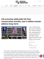 US economy adds jobs for four consecutive months, but 2 million remain jobless long-term