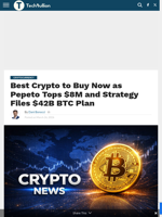 Best Crypto to Buy Now as Pepeto Tops $8M and Strategy Files $42B BTC Plan - TechBullion
